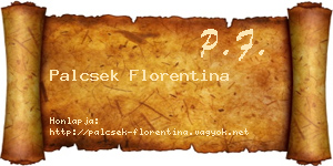 Palcsek Florentina névjegykártya